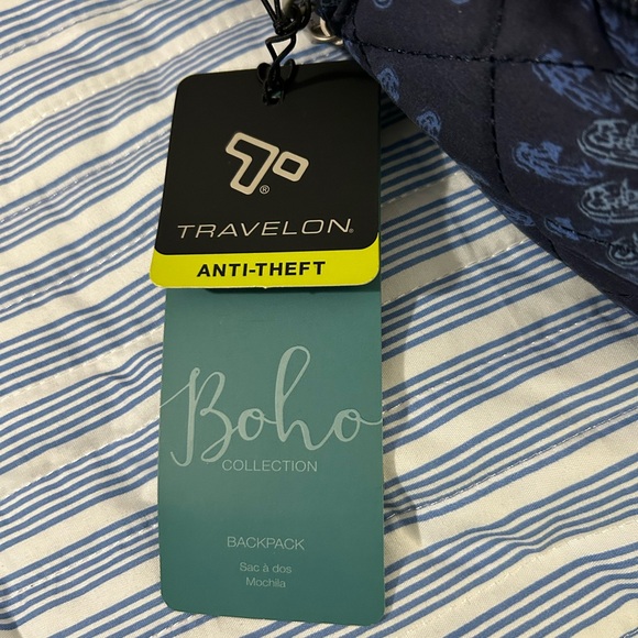 Travelon Anti-Theft Boho Backpack ~ Blue ~ BNNU - Picture 8 of 11